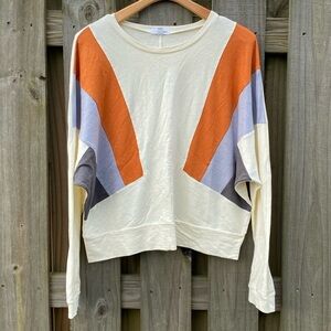 Art Deco Color Block Dolman Top XL
